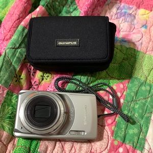 Camera - silver and black with case